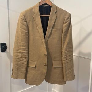 J. Crew Linen Ludlow Men’s Blazer | 36S | Color: Tan
